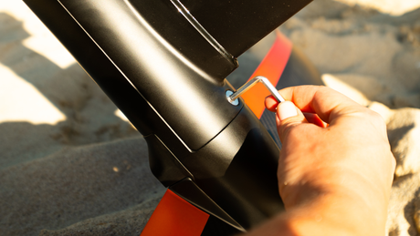 Installing a Waydoo FoilBoost foil assist motor with a hex key