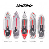 Waydoo UniRide cinq configurations : Explore eSUP, eSUP, eKayak, eSurfboard et eFoil, un seul Core